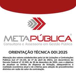 Imagem da notícia ORIENTAÇÃO TÉCNICA 001.2025